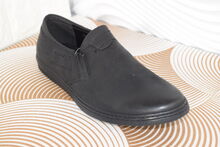 Мъжки официални обувки - 663 - без връзки/ черни