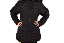 Дамско зимно яке модел в големи размери - черно