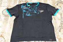 Евтина мъжка тениска голям размер - 5876 - тъмно синя