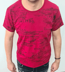 Страхотна тениска за мъже в червено ДО 5ХЛ