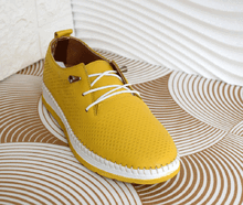 Дамски обувки от ЕСТЕСТВЕНА КОЖА - 63009 - жълти