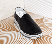 Дамски летни обувки от ЕСТЕСТВЕНА КОЖА - 633013 - черни