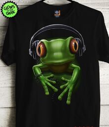 Мъжка тениска светеща с жаба