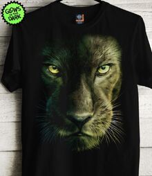 Мъжка тениска светеща с лъв