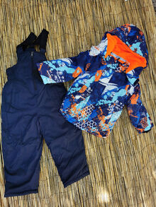 Детски ски екип за момчета от 4 до 12 код 516 синьо с оранжево