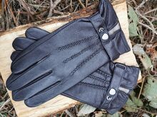 Мъжки ръкавици ЕСТЕСТВЕНА КОЖА-тъмно кафеви-К-039