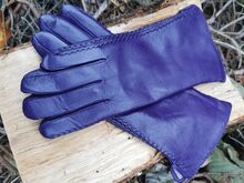 Дамски ръкавици ЕСТЕСТВЕНА КОЖА-тъмно лилави-К-111