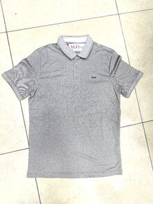 Мъжка тениска с якичка в сиво от М до 3ХЛ