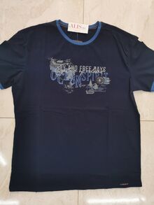 Мъжка тениска -REDDOWN - тъмно синя до 5XL