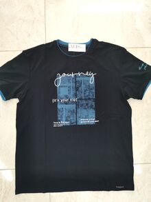 Модна мъжка тениска -STEVEN - тъмно сива до 5 XL
