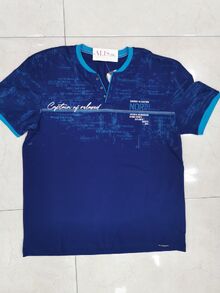 Мъжка тениска - синя до 5XL