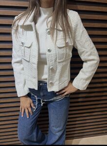 Дамско сако от букле-екрю