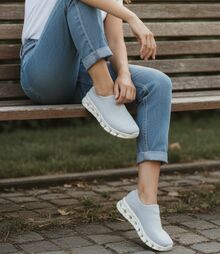 Дамски текстилни маратонки макскомфорт-светло сиви